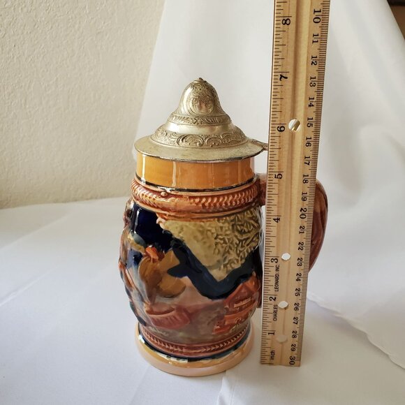 VTG Weidmann's German Beer Stein Markings 5239 Germany 6 5/8" With Pewter Lid - Picture 5 of 13